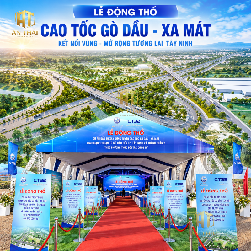 Lễ động thổ dự án cao tốc Gò Dầu Xa Mát tạo đòn bẩy cho Phước Đông New City